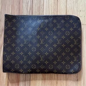 LOUIS VUITTON VINTAGE 1970s MONOGRAM PORTFOLIO Document Case/Poche